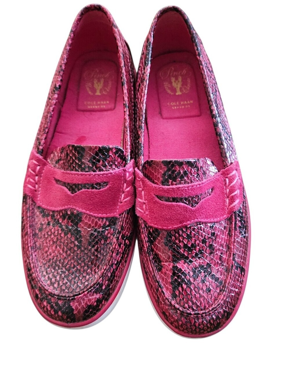 Cole Haan Snake Embossed Loafers Girls Youth 3